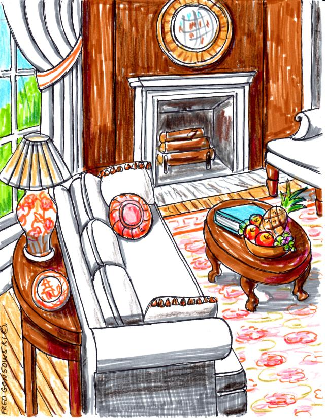 Picking the Right color paints, fabrics, and carpeting to go with your wood furniture and woodwork  