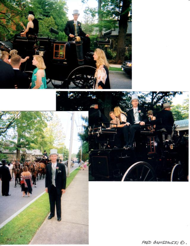 On the way to the Coaching Ball via a coach in Saratoga Springs, NY