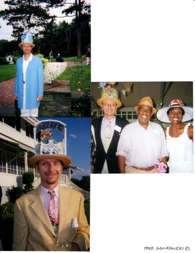 Winning the Best Hat contest three years in a row at the Berkshire Botanical Garden's cocktail party Fete des Fleurs