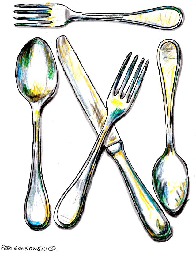 My William-Sonoma Morgan Pattern 18/10 Polished Stainless Steel Flatware