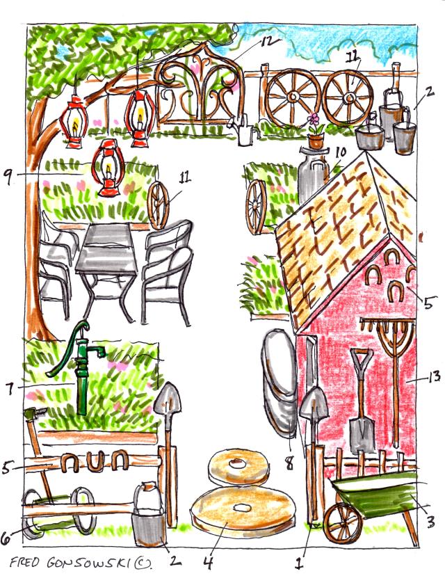 Some ideas for using farm implements in your country garden