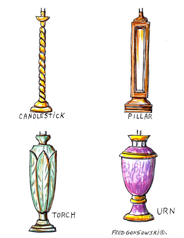 The Four different Styles of Lamp Bases