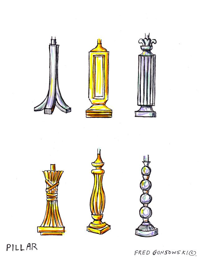 Pillar styled Lamp Bases