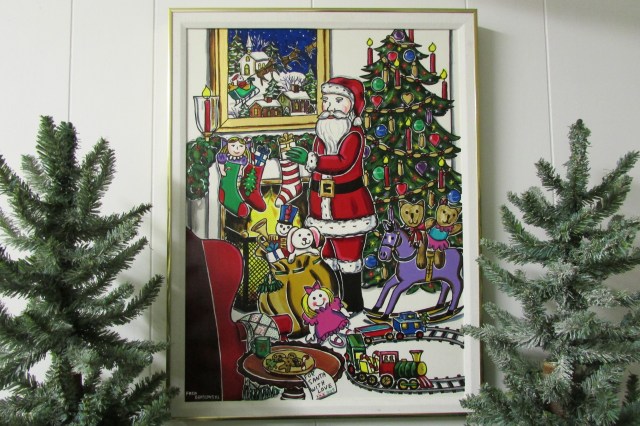 A painting of Santa Claus that I made around 1990 (click on photos to enlarge).