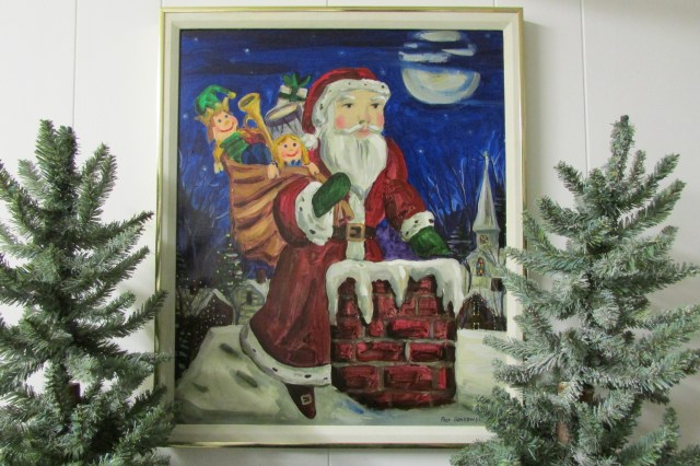 A painting of Santa Claus that I made in 1985.