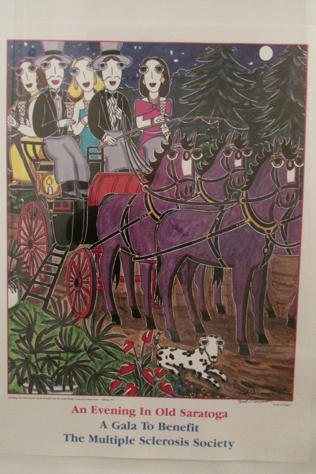This is my poster for An Evening in Old Saratoga, which that year was a gala-fundraiser for the Multiple Sclerosis Society.